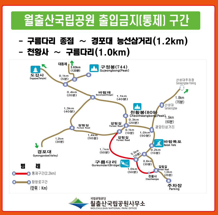 월출산국립공원, 겨울철 상습 결빙·낙...