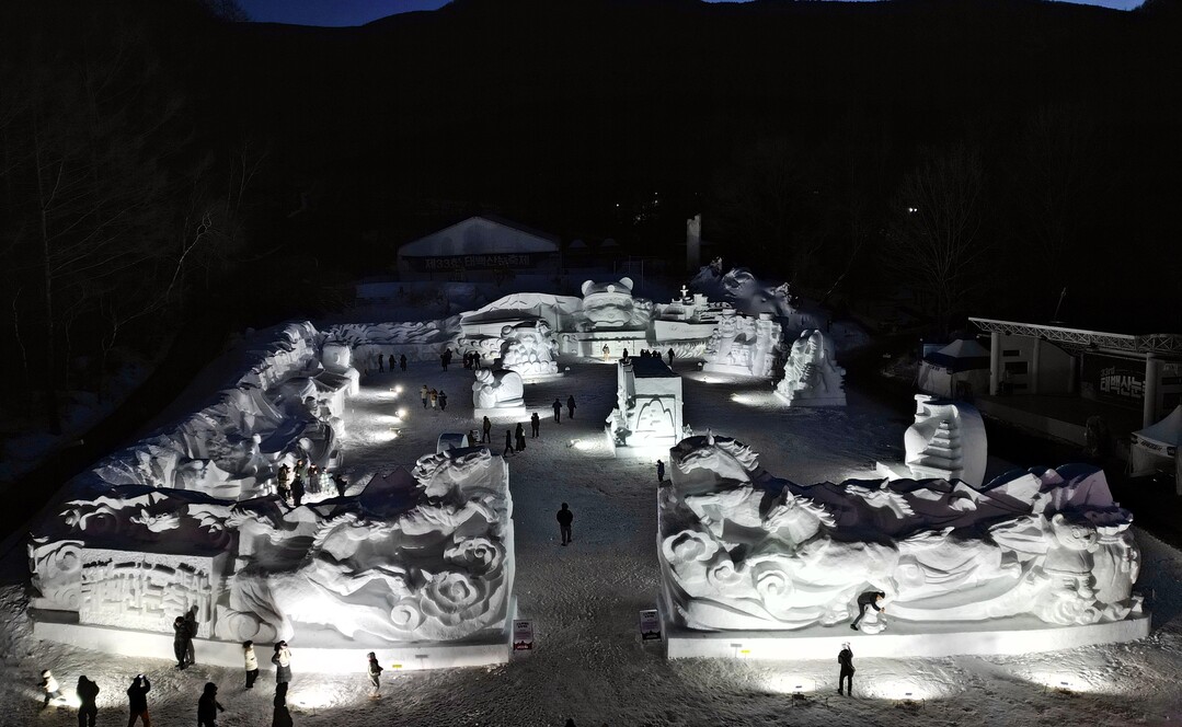 [포토] 태백산눈축제 야간풍경 