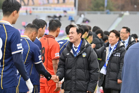 충남 체육정책 상징 아산…김태흠 “충남아산FC 1부 승격 총력 지원”