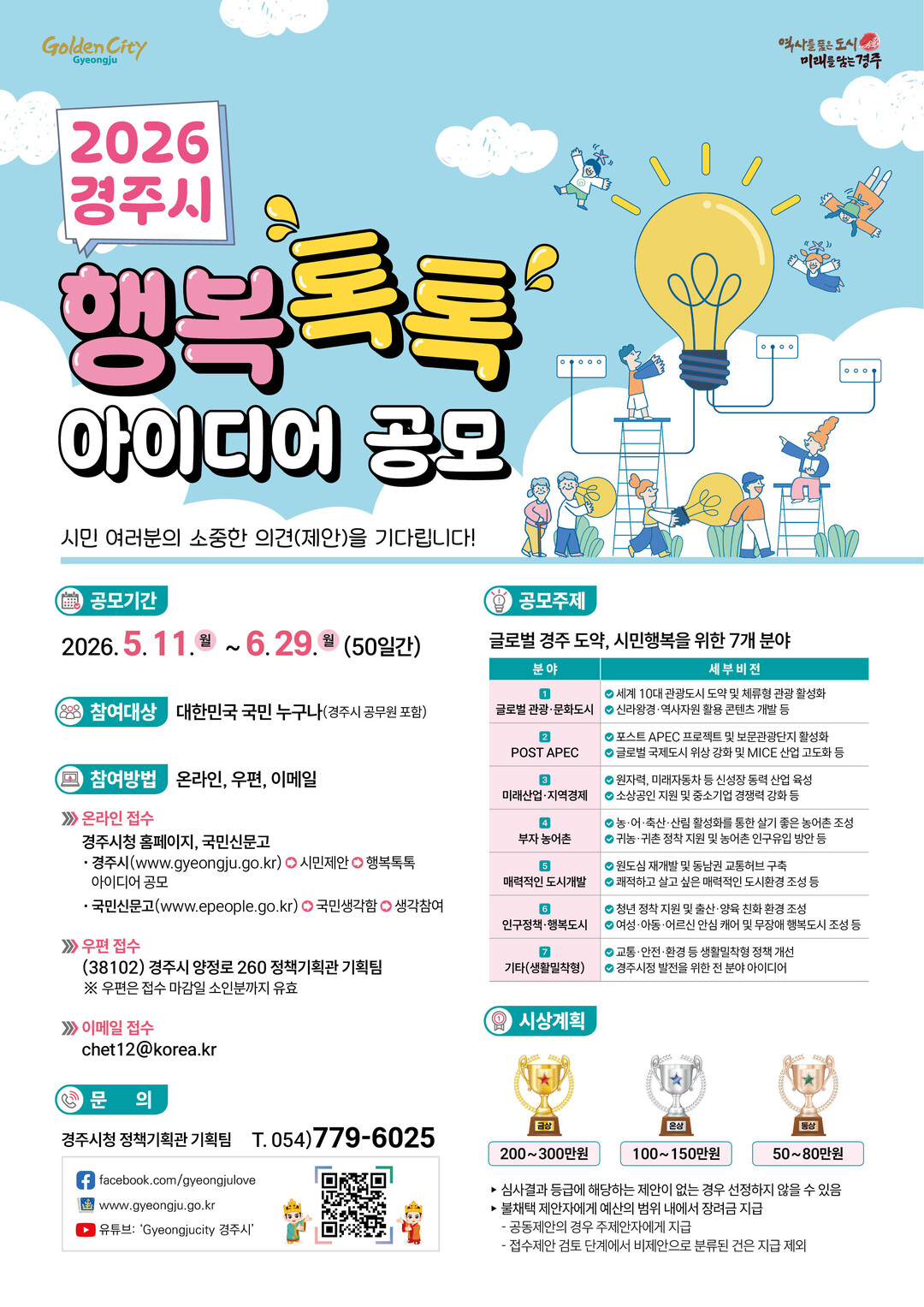 경주시, 전 국민 대상‘행복톡톡 아이...
