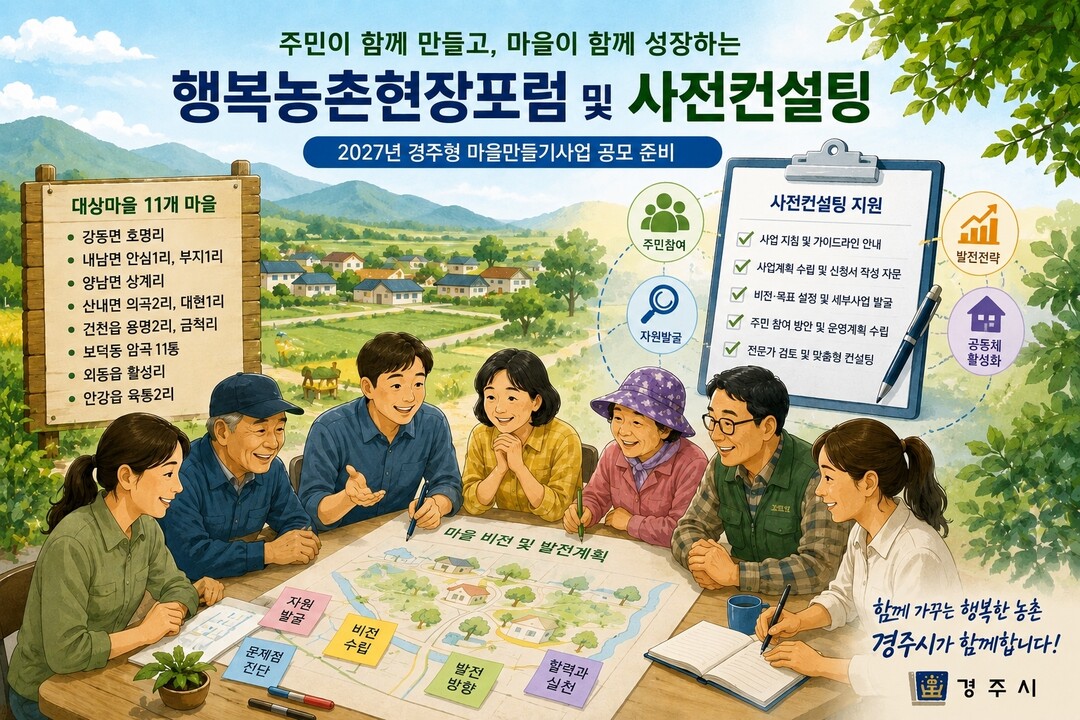 경주시, 주민 참여형 행복농촌현장포럼...