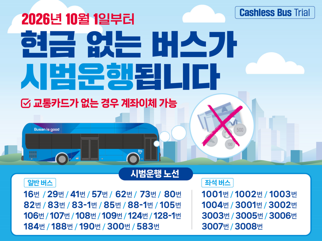 부산 시내버스 20% ‘현금 없는 버...