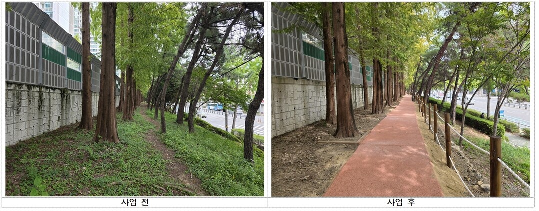 부산 북구, 화명동 완충녹지 산책로 ...