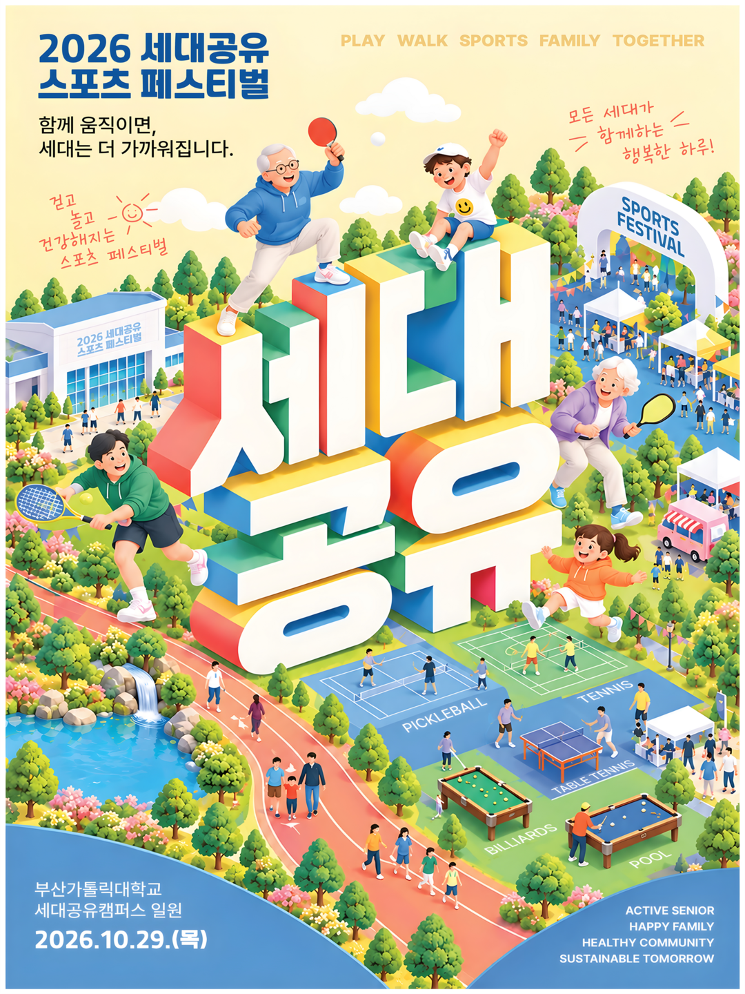 함께 움직이면, 세대는 가까워집니다…...